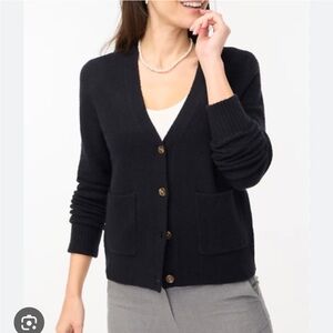 J. Crew Black Classic Cardigan Sweater